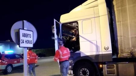 Un camionero se da a la fuga en Olagüe y es interceptado en Tafalla