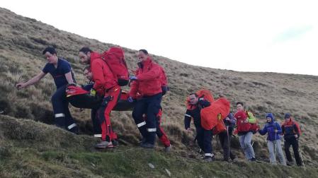 Herido un montañero de 60 años con una fractura en el tobillo en el monte Mandoegi en Goizueta