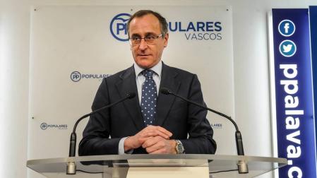 El presidente del PP del País Vasco, Alfonso Alonso
