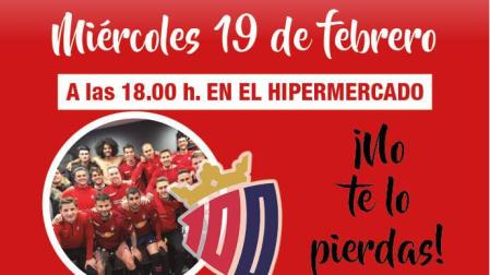 Los jugadores del Osasuna visitan E.Leclerc este miércoles