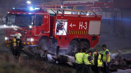 Una avioneta se ha estrellado entre Noáin y Beriáin este jueves.