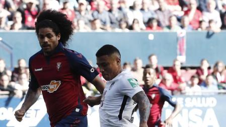 Darwin Machis y Aridane, en el partido de este domingo.
