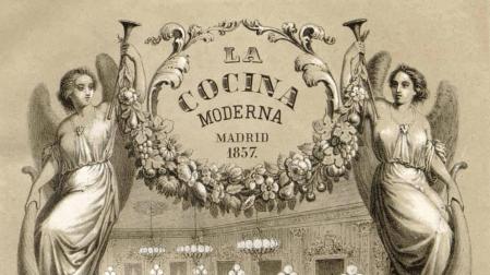 Portada de 'La cocina moderna', de Manuel Garciarena y Mariano Muñoz (1857). r. c.