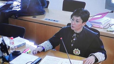 La fiscal del caso Osasuna, durante la presentación de su informe de conclusiones