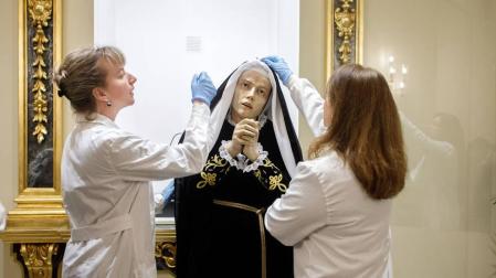 El Ayuntamiento inicia la restauración de la imagen de La Dolorosa y de sus andas procesionales