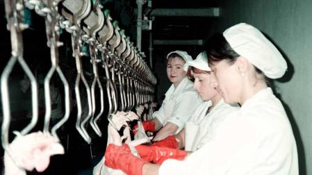 La asociación de Mujeres Adrianesas y Viceversa expone durante esta semana en el vestíbulo del salón de actos de la casa de cultura un centenar de instantáneas que narran la historia de estas mujeres, pioneras y motor de la economía navarra