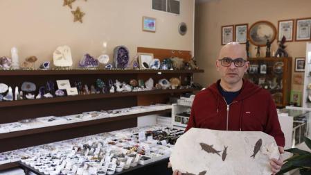 Minerales, fósiles y antigüedades, en el centro de Pamplona