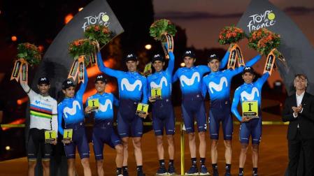 Movistar Team, campeón por equipos del Tour