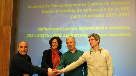 Gobierno, UAGN, EHNE y UCAN plasman en un documento su postura común ante la PAC