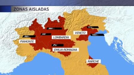 El coronavirus aisla a dieciséis millones de personas en el norte de Italia