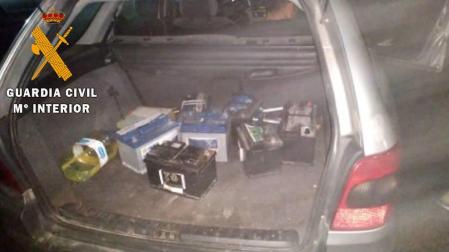 Imagen de las baterías robadas.