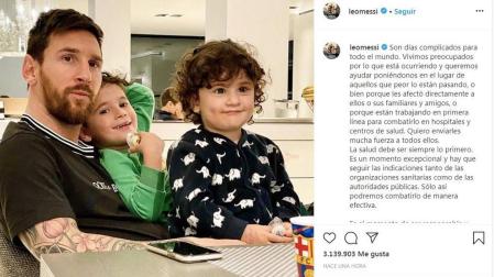 Messi se une al #QuedateEnCasa y anima a ser "responsable"
