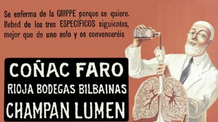 Imagen del Anuncio de Bodegas Bilbaínas, publicado en prensa en octubre de 1918. r. c
