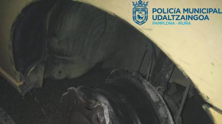 Denunciado un conductor por circular sin rueda y dar positivo en alcohol