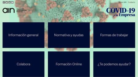 AIN lanza una web sobre el coronavirus para empresas y profesionales