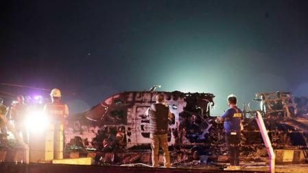 Ocho muertos en el incendio de un avión-ambulancia al despegar en Manila