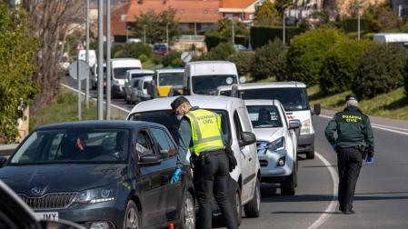 Control de la Guardia Civil en Logroño.