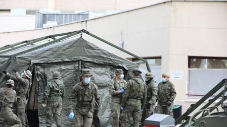 Efectivos del ejército en Salamanca para luchar contra el coronavirus