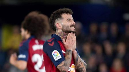 Rubén García se lamenta en el partido contra el Villarreal.