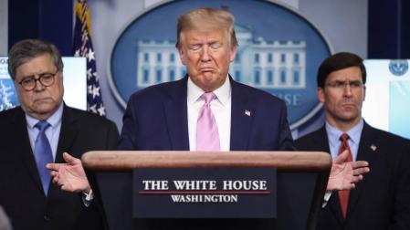 Trump insiste en que no ordenará un confinamiento en EEUU por el coronavirus
