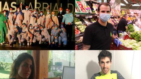 Cecilia Liñeira, María Loizu, Imanol Arellano y Gabriel Uriarte, deportistas esenciales
