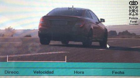 Denunciado un conductor por circular a 194 km/h en Tudela