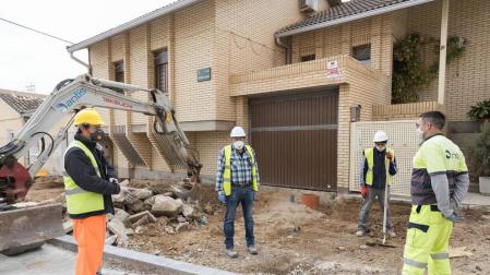 Tudela retoma la actividad en sus tres obras de renovación de calles