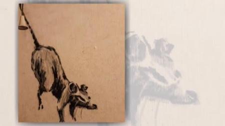 Bansky reaparece durante el confinamiento con una obra de arte en el baño de su casa