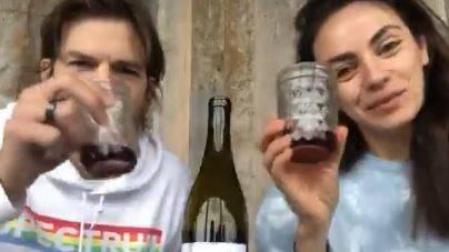 Mila Kunis y Ashton Kutcher lanzan un vino contra el coronavirus