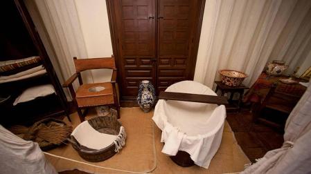 Una de las estancias de la casa natal de Cervantes, en Alcalá de Henares.