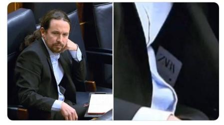 Fotografía Pablo iglesias con americana de Zara.