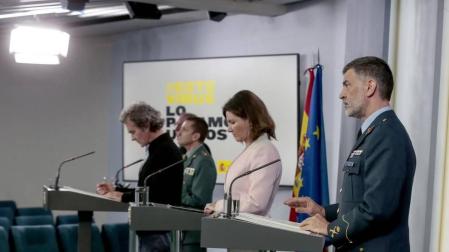 Rueda de prensa desde La Moncloa.