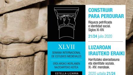 Imagen del cartel de la Semana Internacional de Estudios Medievales de Estella-Lizarra.