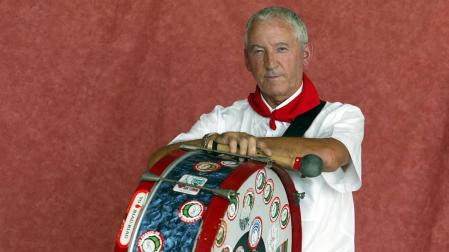 Javier Beriain 'Beri', fundador del Struendo, con su bombo en una imagen de archivo.
