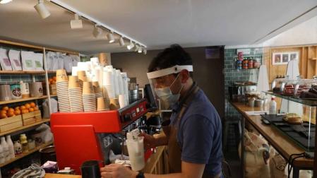 Apertura de comercios en Pamplona en la fase 0 de la desescalada.