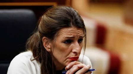 La ministra de Trabajo, Yolanda Diaz, en el pleno celebrado este jueves en el Congreso de los Diputados