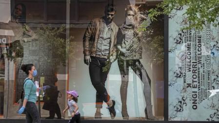 Comercios de Estella, un importante sector de la ciudad que se prepara para la reapertura.