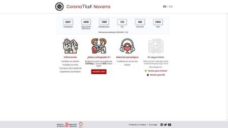 El Gobierno foral actualiza la aplicación CoronaTest Navarra