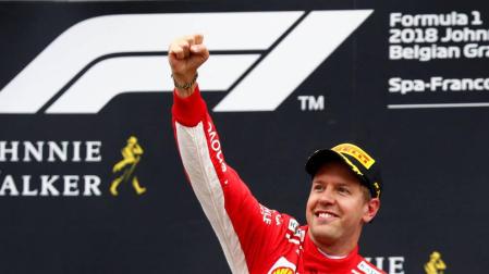 Vettel gana en Bélgica y recorta siete puntos a Hamilton