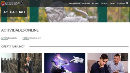Nuevo espacio en la web municipal con las actividades de cultura o educación online