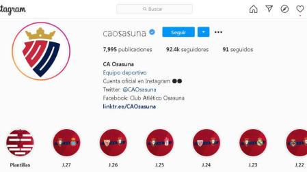 Osasuna, segundo en publicaciones en redes sociales tras la vuelta a entrenar