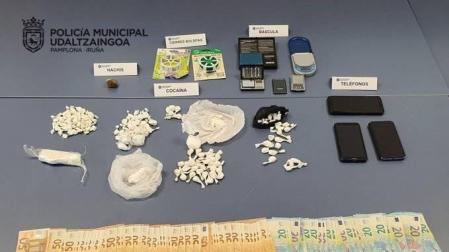Detenido un varón por un delito de tráfico de drogas en Pamplona