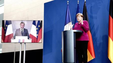 Merkel y Macron propondrán un fondo de 500.000 millones para la reconstrucción