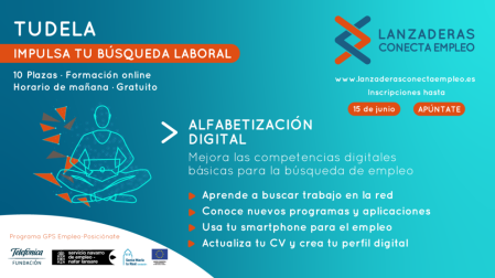 Abierto el plazo de inscripción del curso de 'Alfabetización Digital' para desempleados