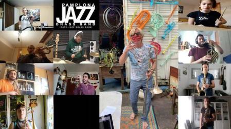 La Iruña Jazz Brass Band se acompaña en su primer disco de Craig Klein