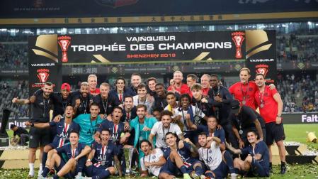 El PSG, tras ganar la Supercopa de Francia.
