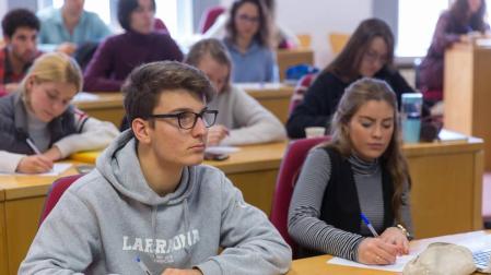 Alumnos de la Facultad de Filosofía y Letras en la Career Humanities Week celebrada en febrero.