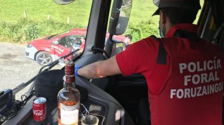 Tres conductores de camión, inmovilizados por dar positivo en drogas y alcohol