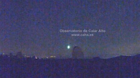 Una potente bola de fuego sobrevuela Jaén, Granada y Almería