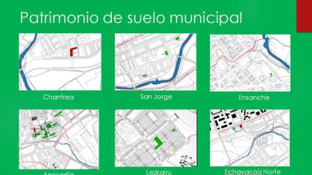 Varias de las parcelas del Ayuntamiento de Pamplona.